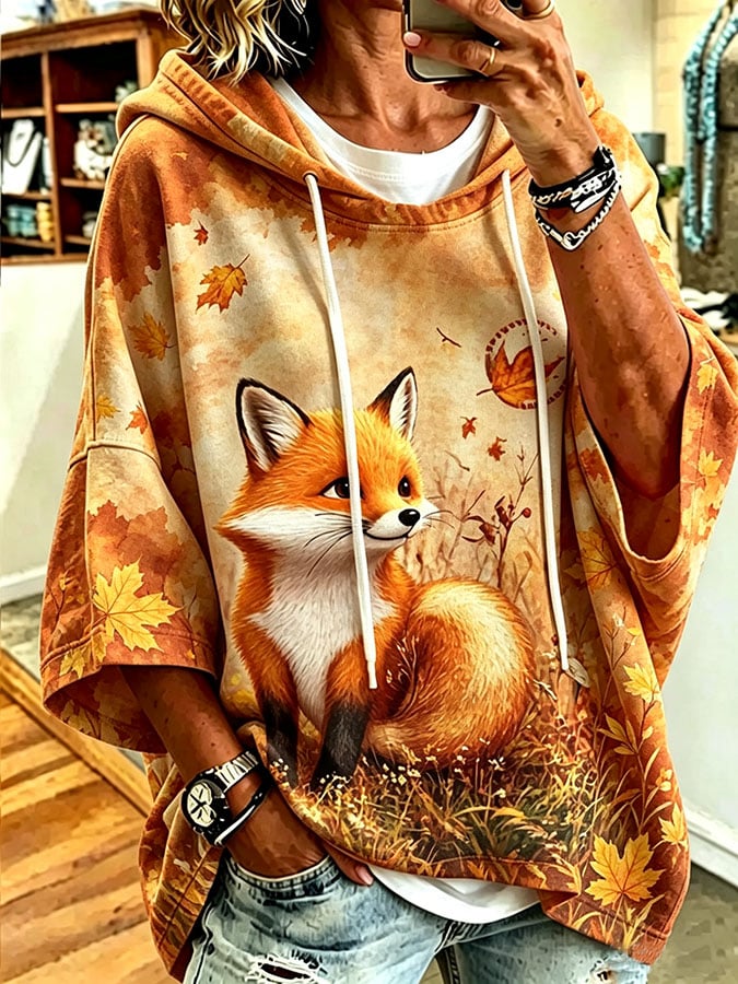 Women's Casual Printed Loose Sweatshirt